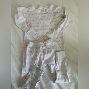 Big Sister Kids Pajamas - size 2T-Pink and White